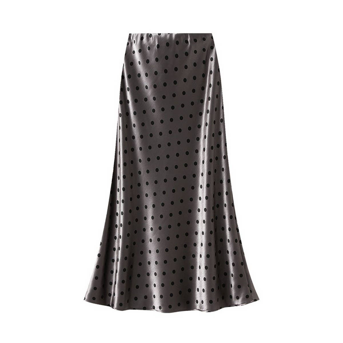 POLKA DOT SKIRT HIP SKIRT MID-LENGTH A-LINE SKIRT_CWBMS0294