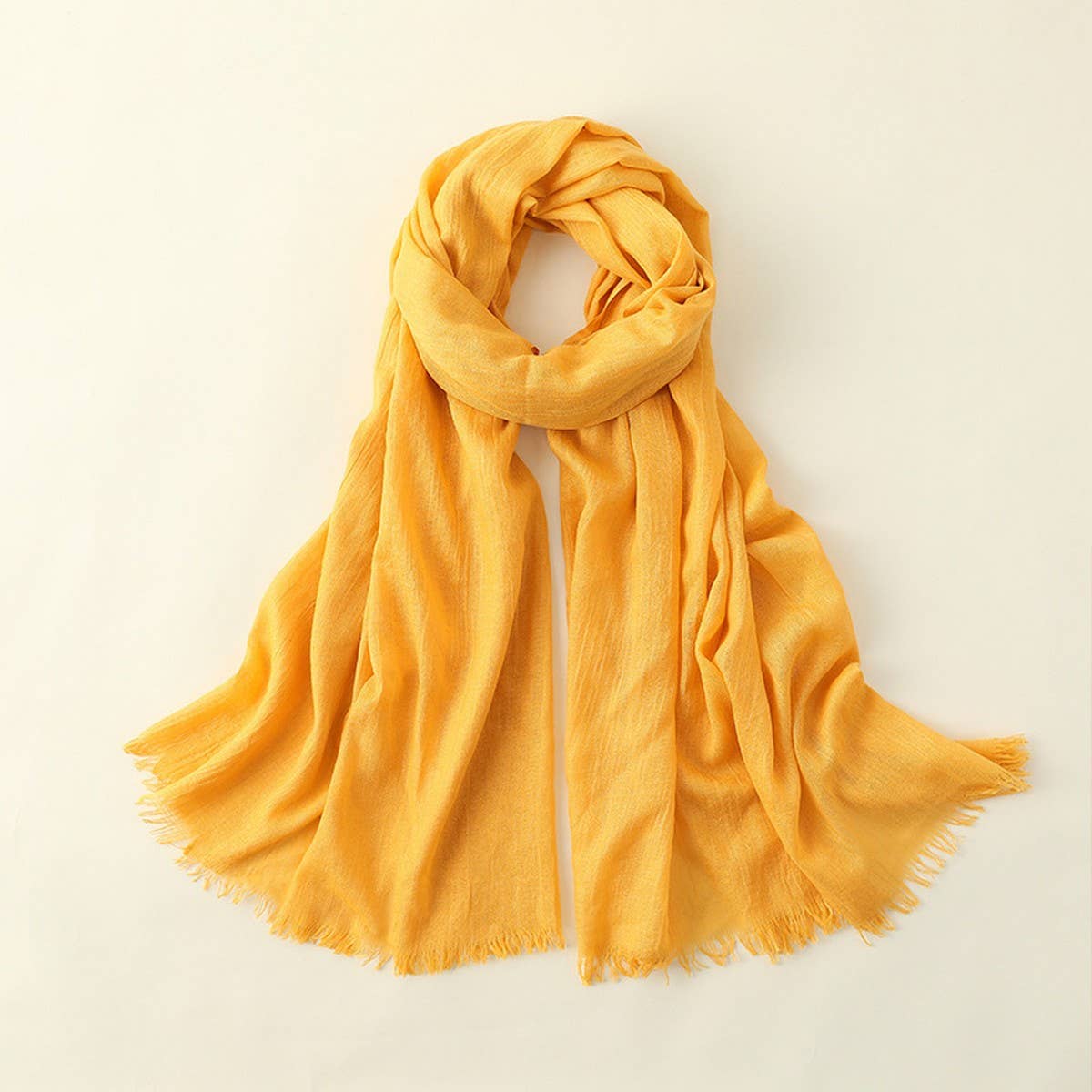 SOLID COLOR LONG LIGHTWEIGHT SCARF WRAP SHAWL_CWASC0204