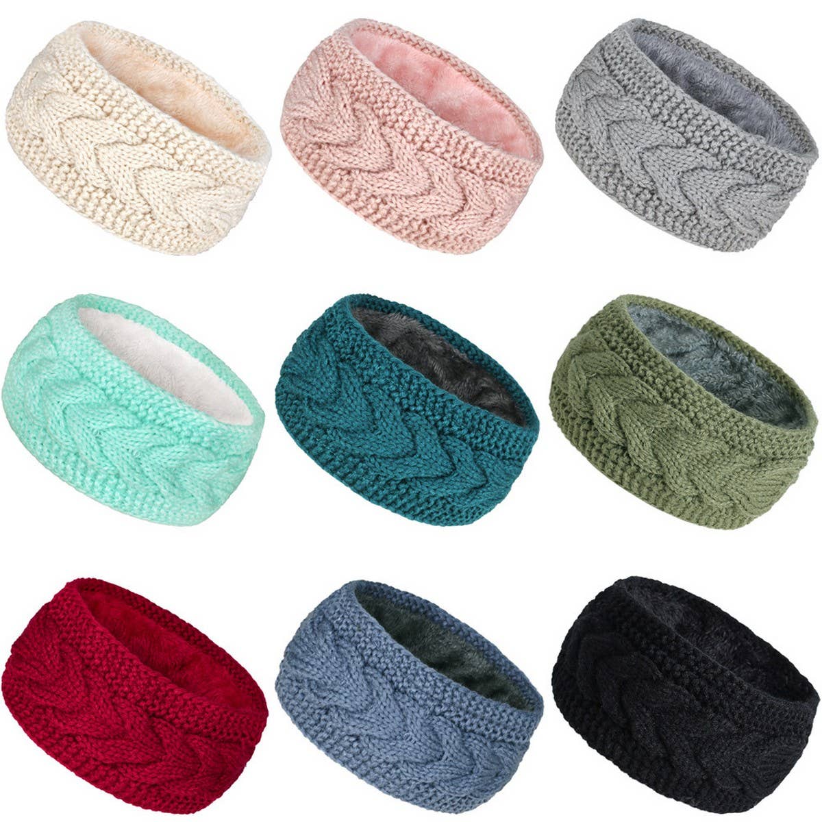 CWMS02715_WINTER  FLEECE LINED HEADBAND EAR WARMER