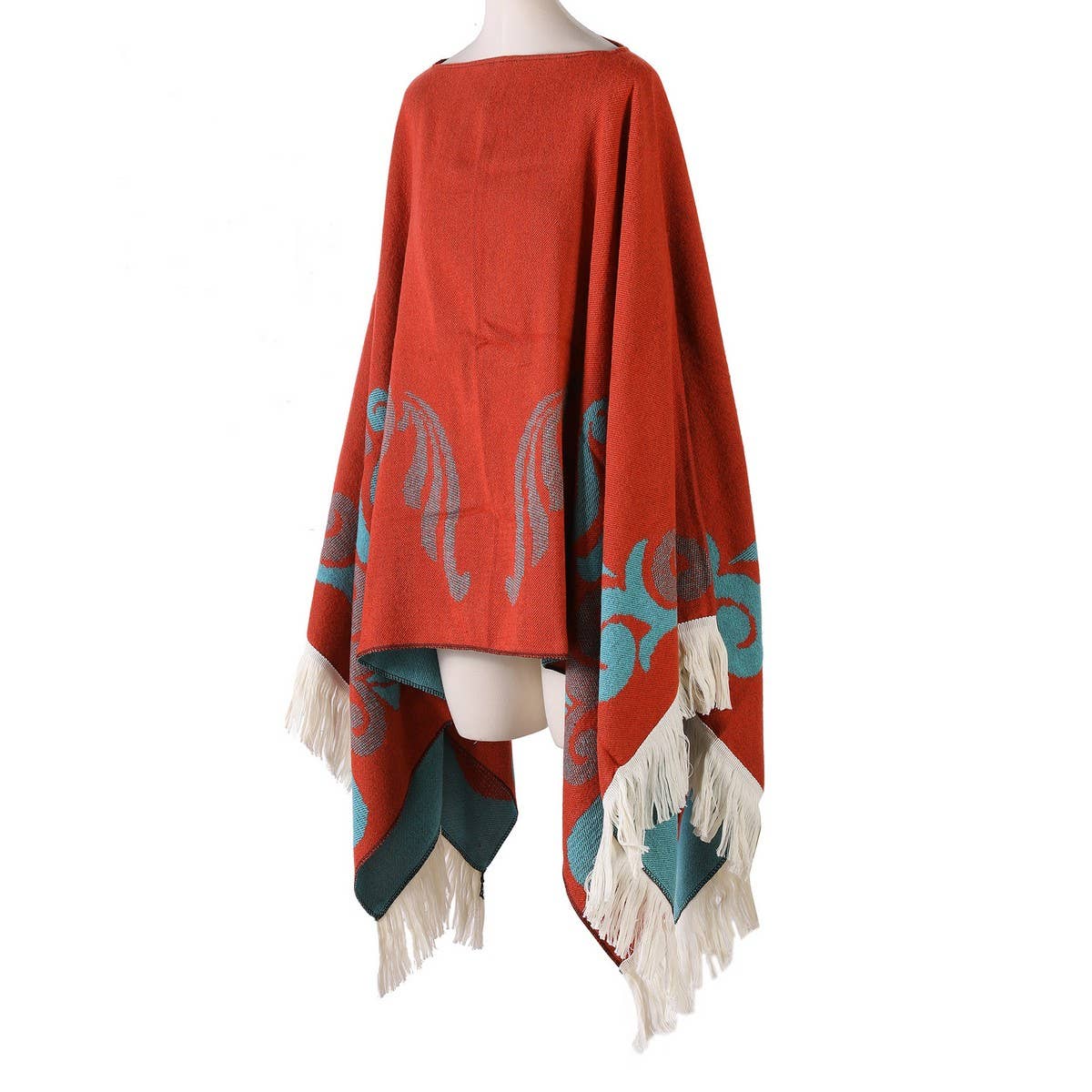 PULLOVER CAPE WITH TASSELS FOR WARMTH_CWASC2245