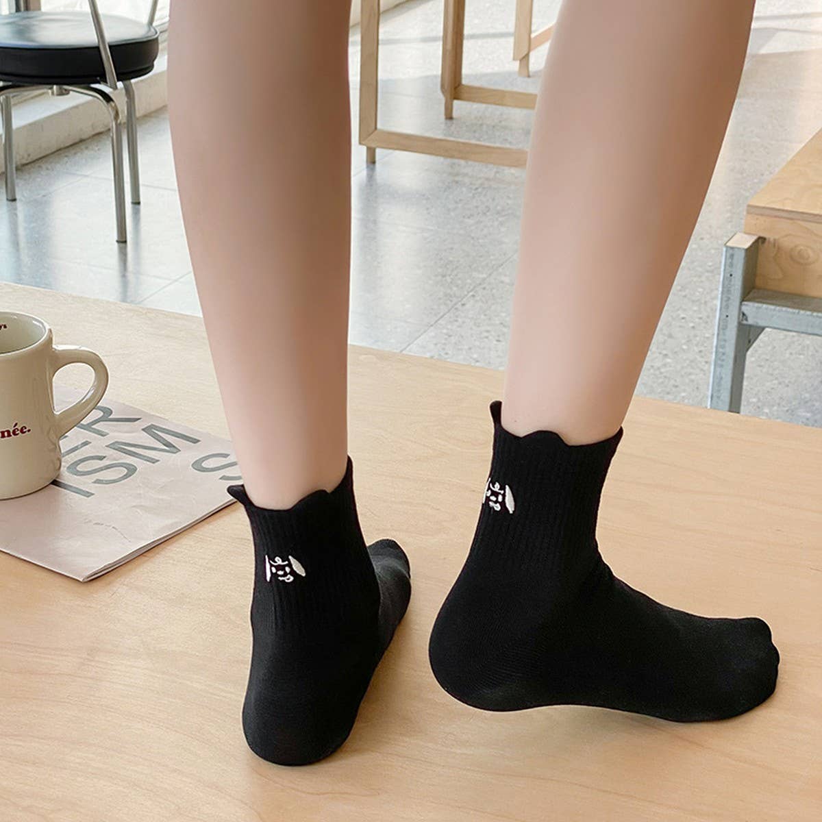 CWMS2497_SPRING AND SUMMER BREATHABLE FUNNY WOMEN'S SOCKS