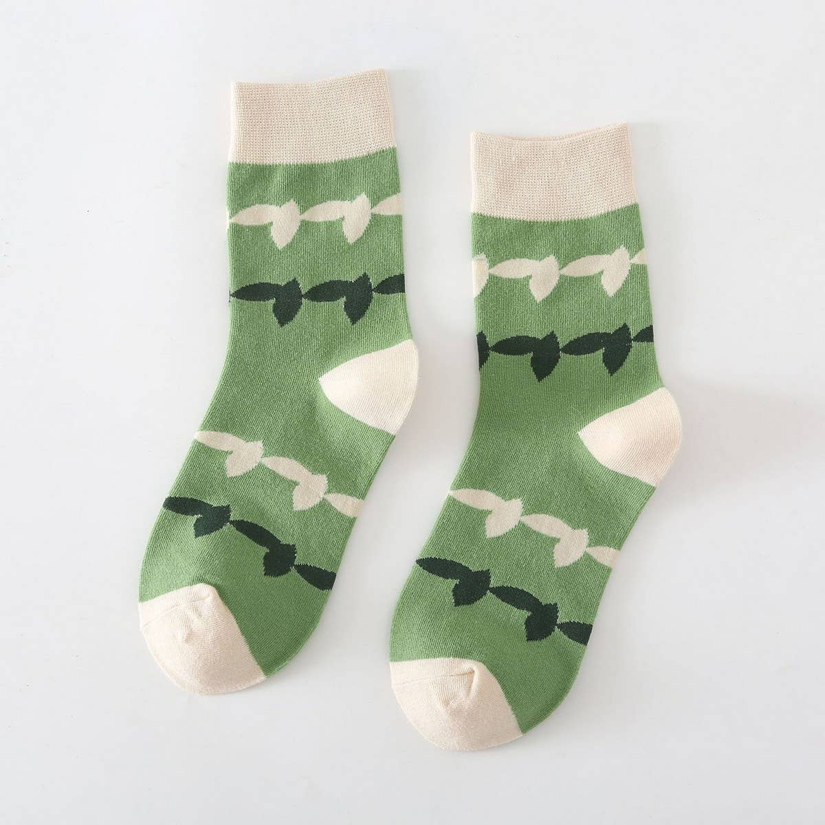 CWMS2516_WINTER ROLLED-EDGE STRIPED SOCKS