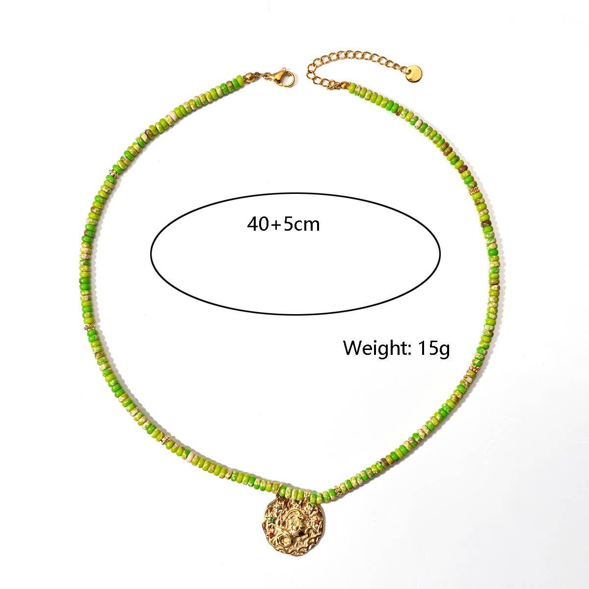 Stainless Steel Zodiac Necklace with Natural Gems_CWMM8881