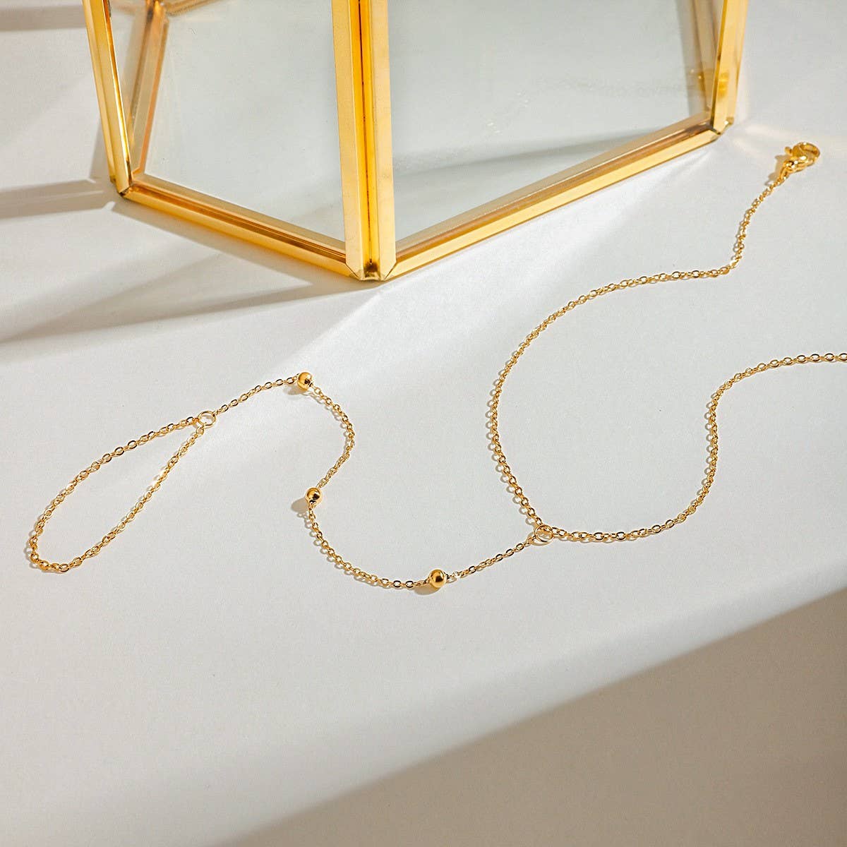 18K Gold Beaded Toe & Anklet Chain, Stainless_CWAJE4750