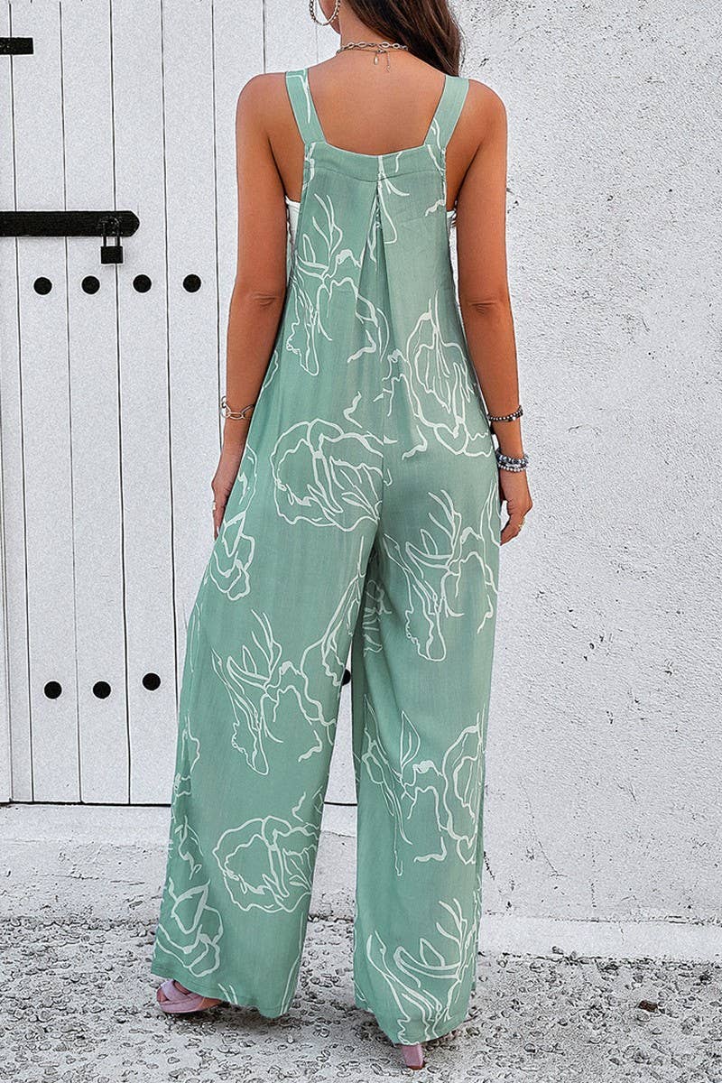 TEMPERAMENT ELEGANT PRINTING JUMPSUIT_CWSJS0326