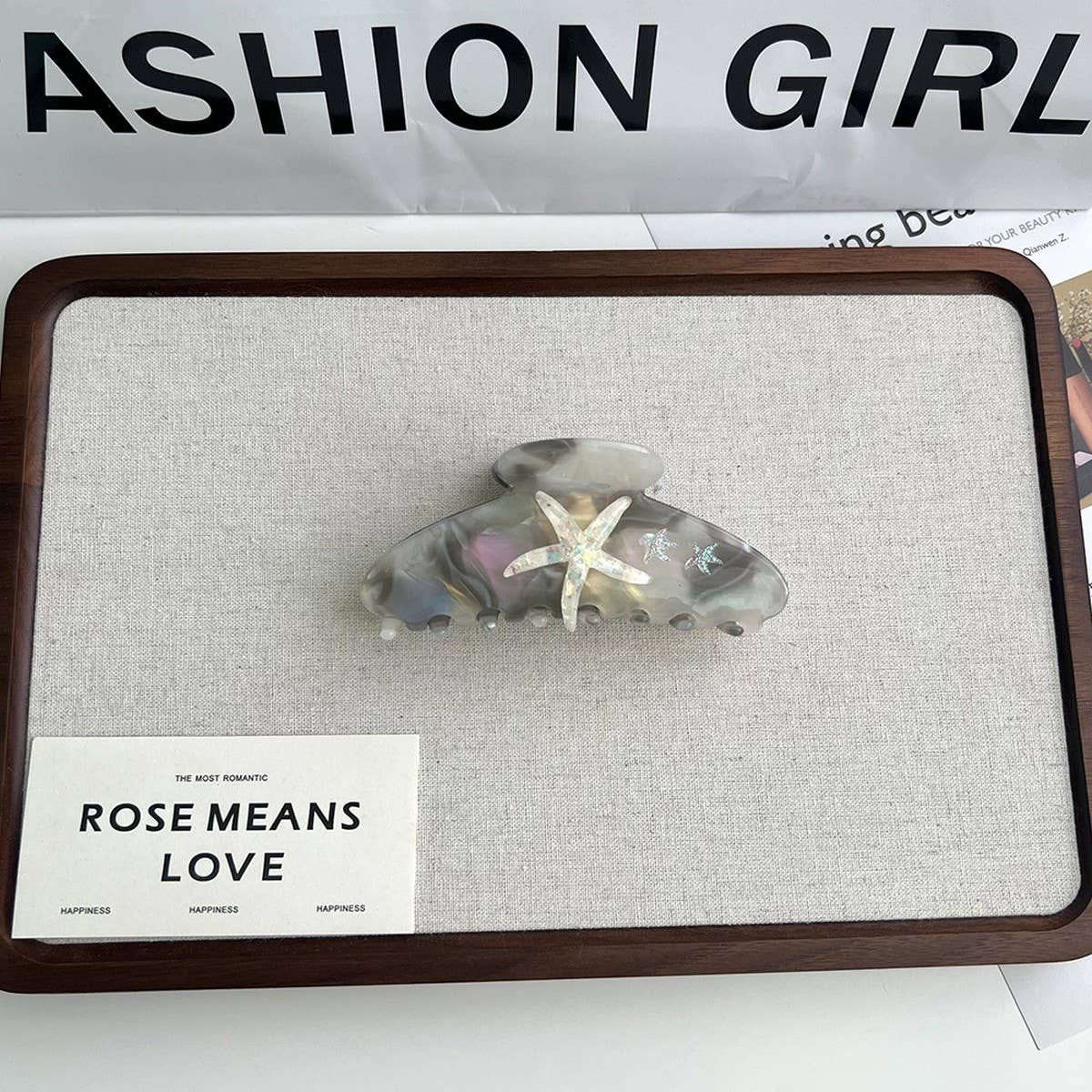 Dreamy Starfish Claw Clip ? Ocean Gradient Design