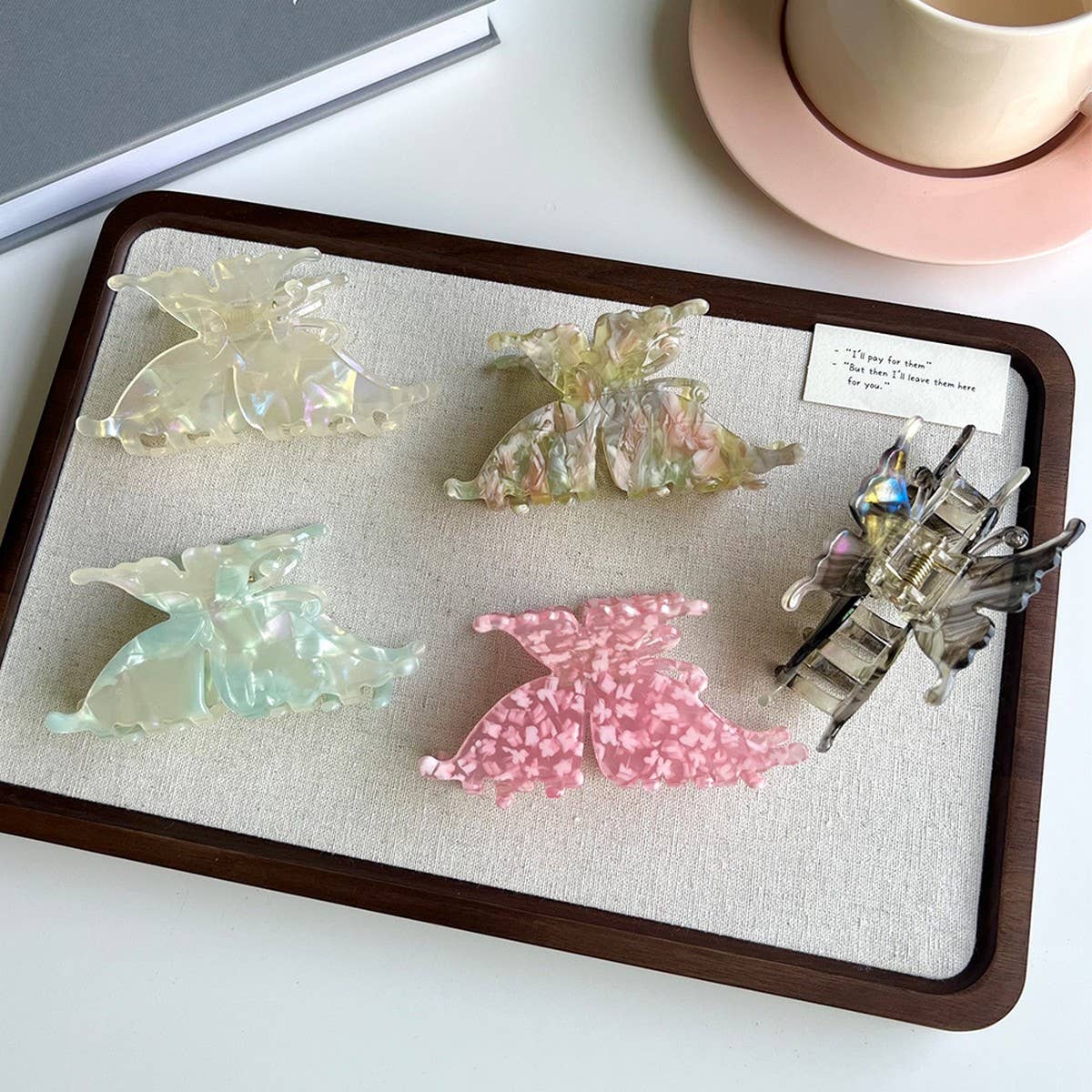 Butterfly Acetate Large Hair Claw Clip for Women_CWAHA5775