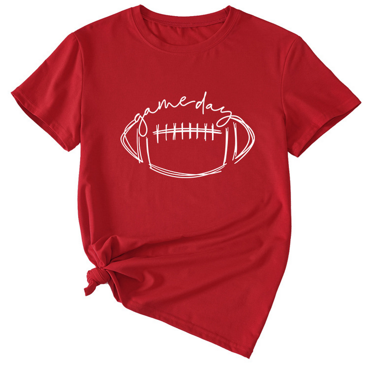 Women??¢s Casual Tee with Fun Football Print_CWDSD8368