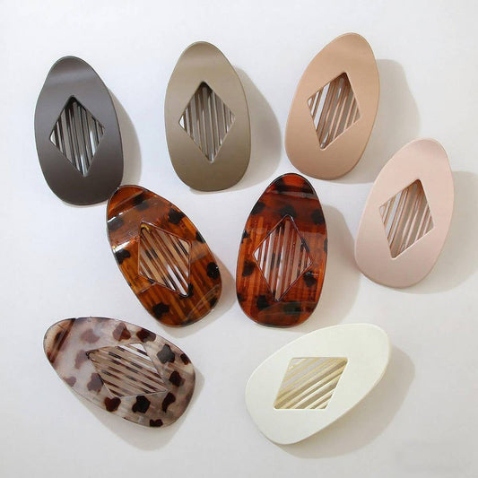 CWAHA07405_OVAL DIAMOND FLAT DUCKBILL HAIR CLIP