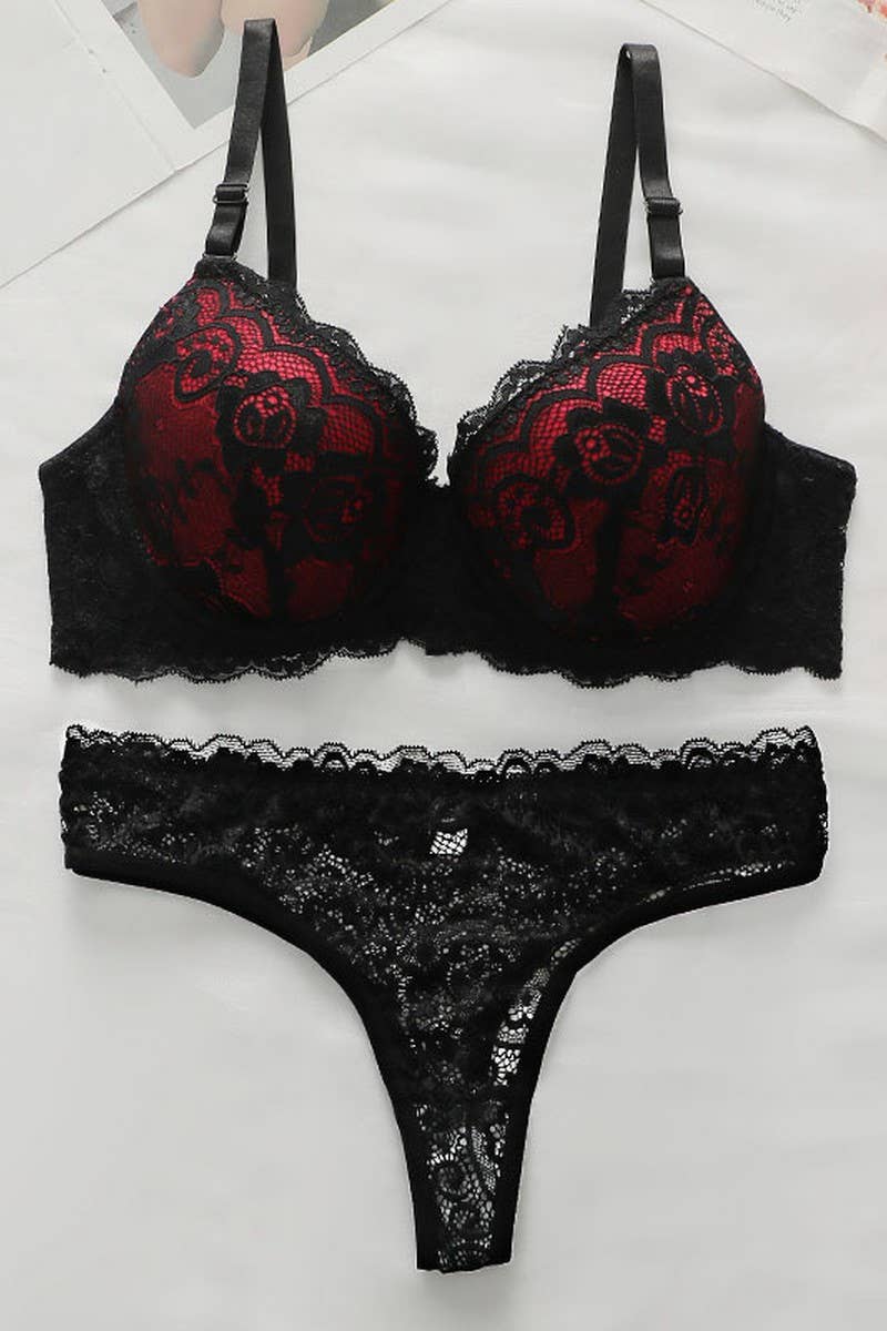 CWMU00301_SEXY UNDERWIRE LACE EROTIC LINGERIE SET