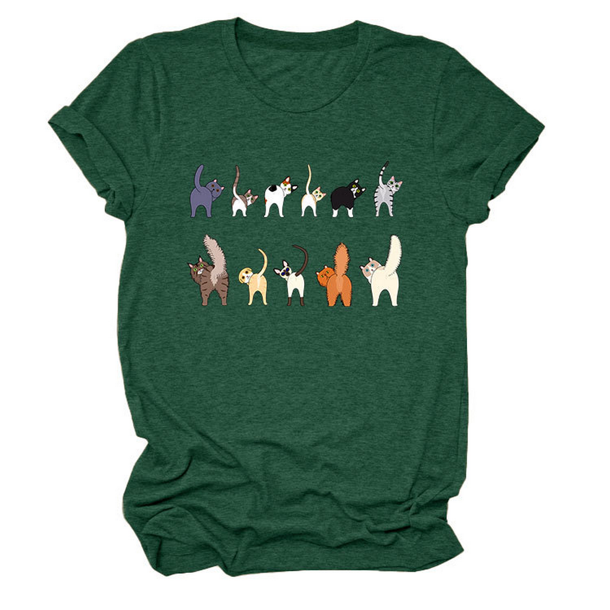 Cute Cat Graphic Tee ? 11 Cats Turn Around