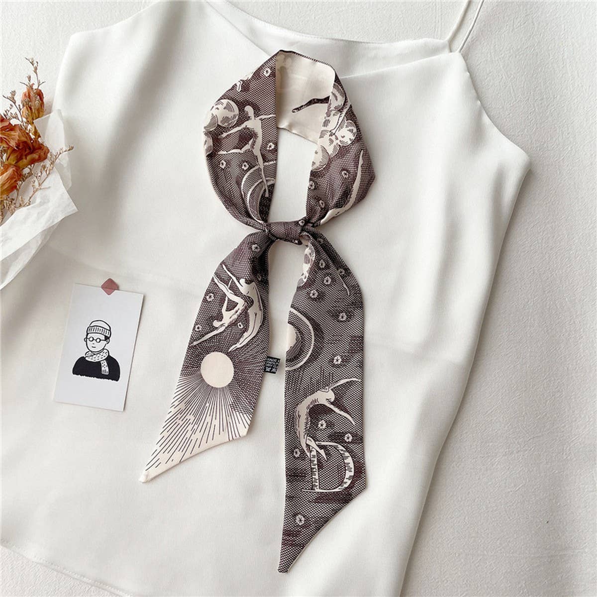 LETTER CREATIVE DOUBLE-LAYER HAIRBAND HEAD SCARF