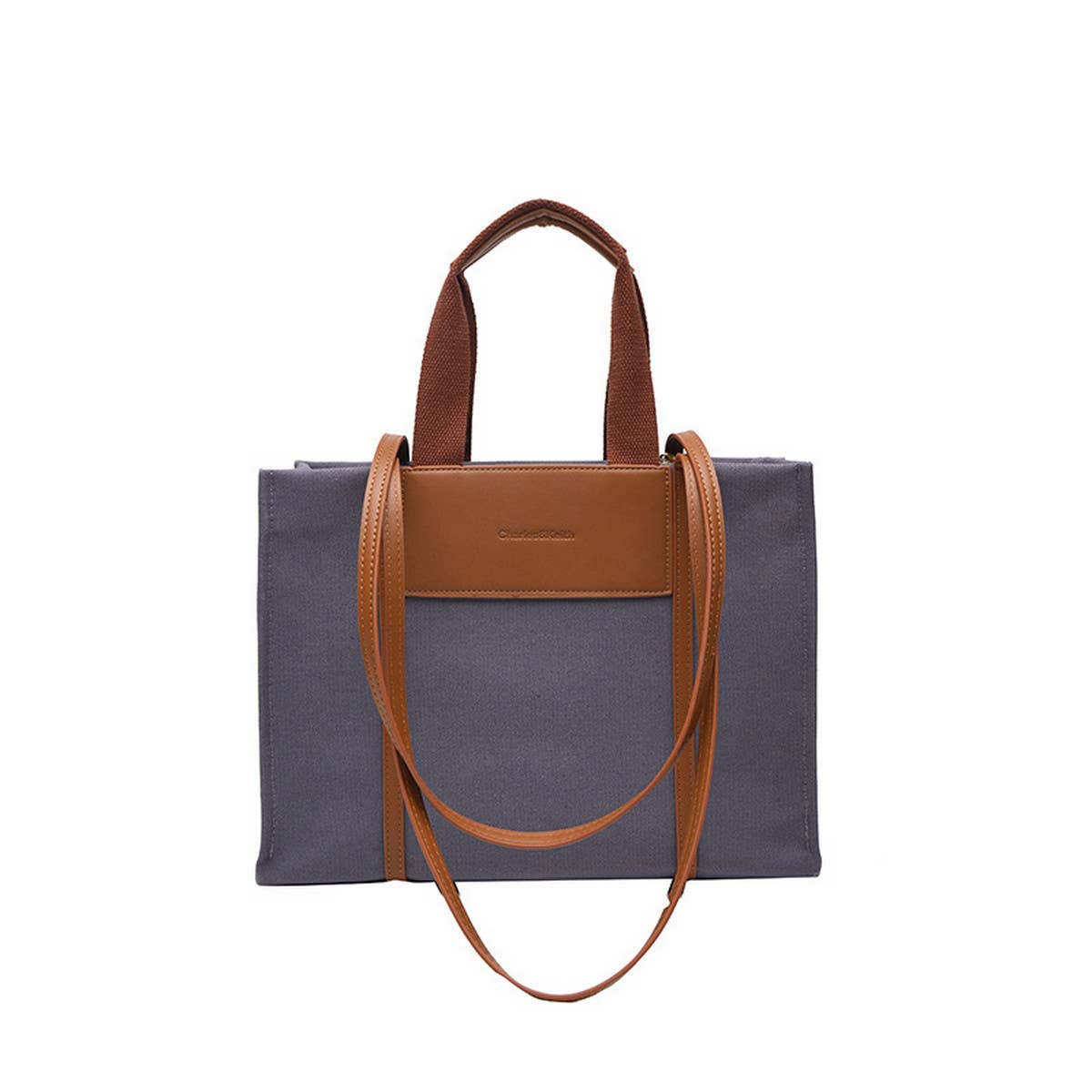 WOMEN FASHION SIMPLE CANVAS TOTE BAG_CWAB1595