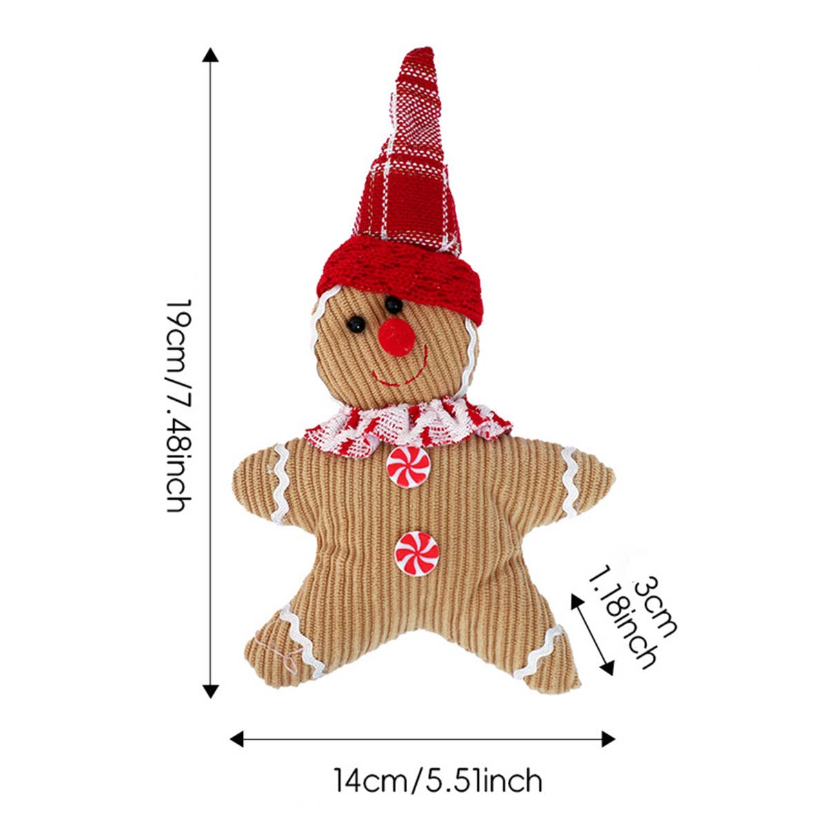 CWMM9403_NEW CHRISTMAS GINGERBREAD MAN DOLL PENDANT