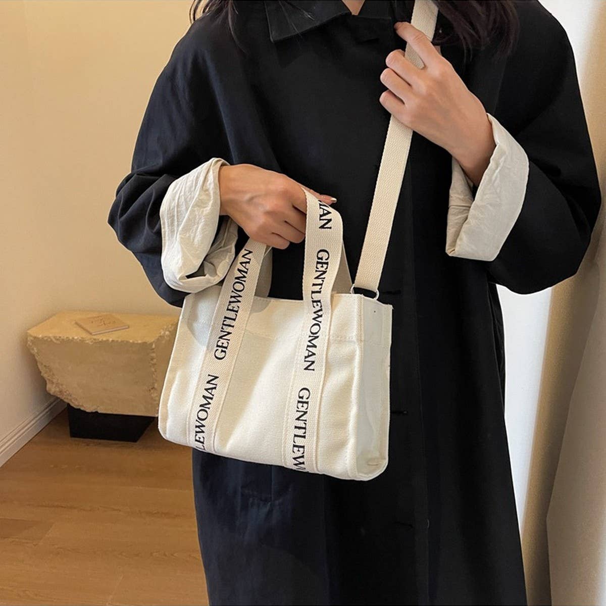 NEW CASUAL LETTER BASKET CANVAS SHOULDER BAG_CWAB2675