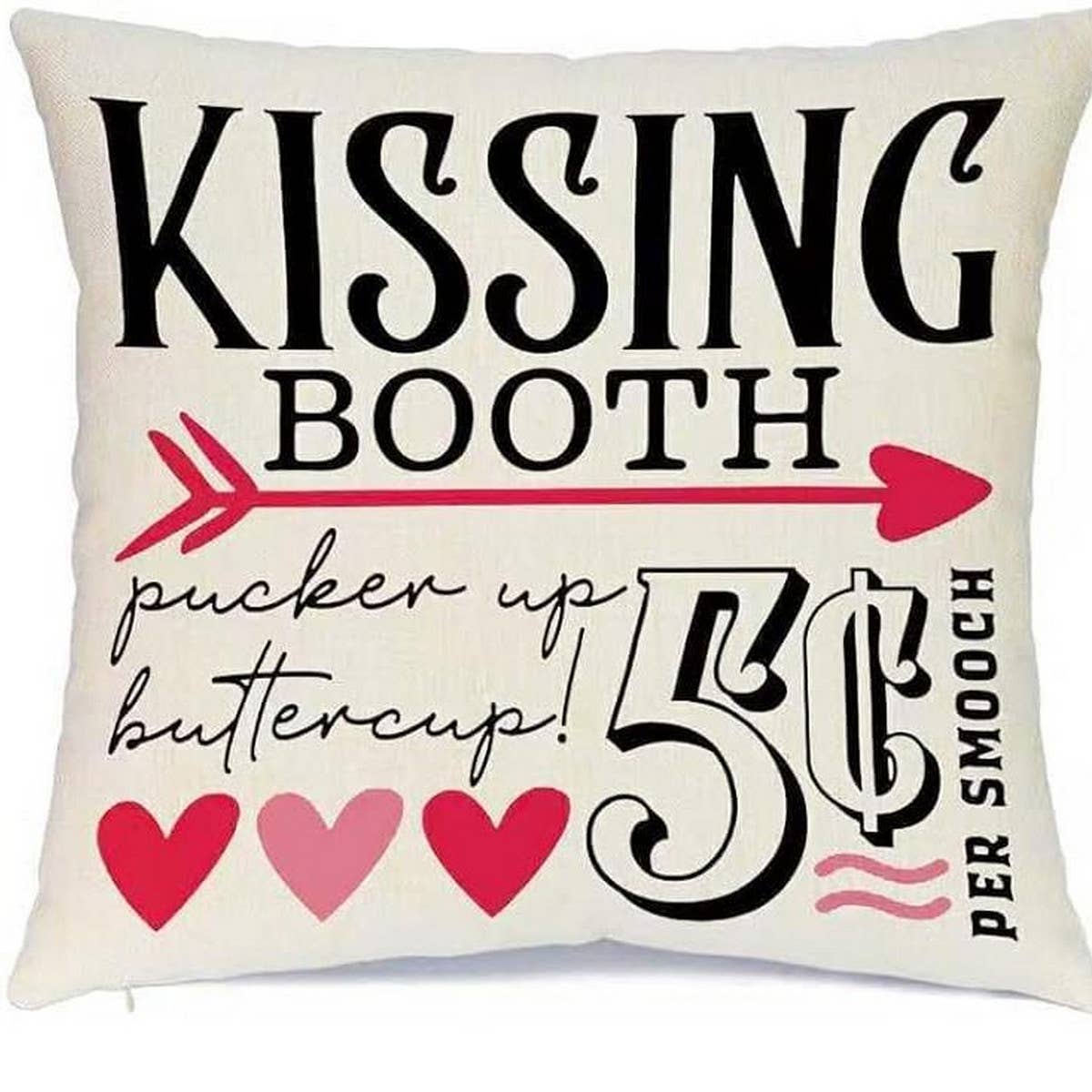 SIMPLE VALENTINE'S DAY LETTER PRINT PILLOWCASE_CWMM0778