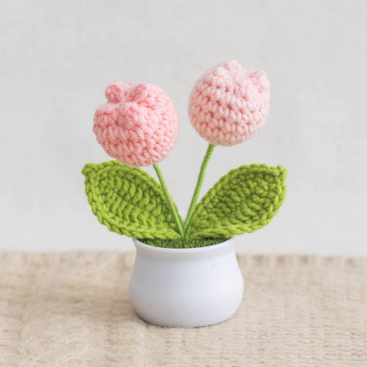 CWMM9284_TEACHER'S DAY HANDMADE CROCHETED TULIP POT