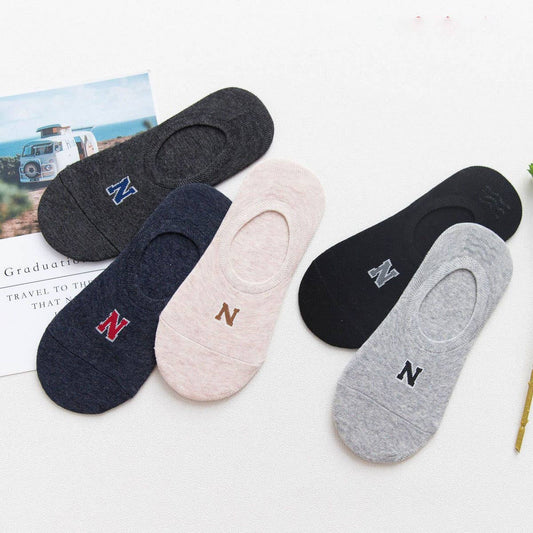 MEN'S SHALLOW COTTON BREATHABLE INVISIBLE SOCKS
