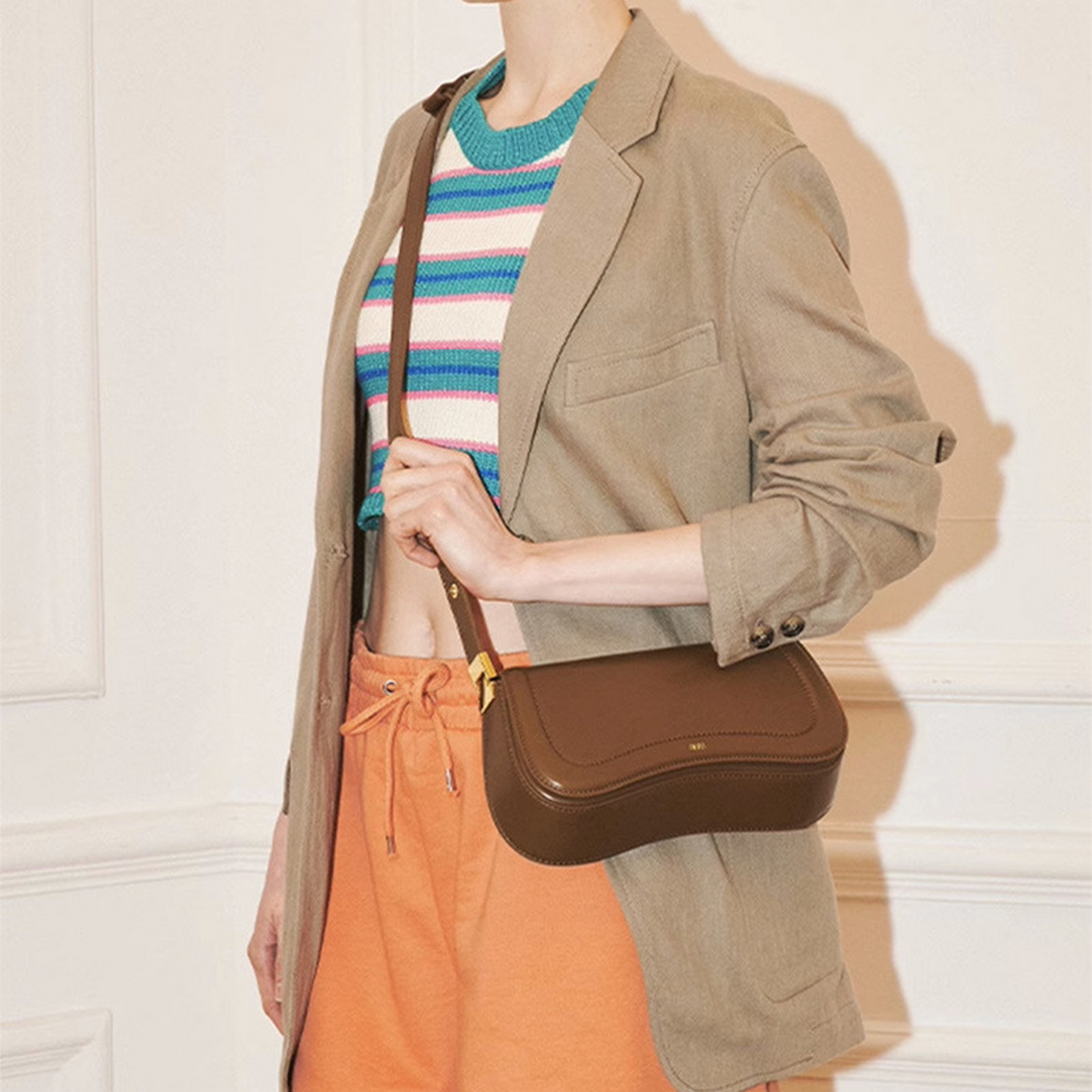 Vintage Pudding Bag ? Adjustable Shoulder Purse_CWAB5328