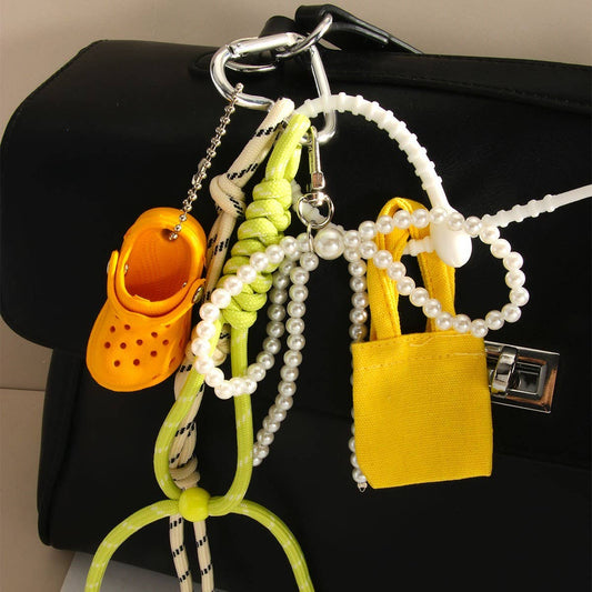 Mini Headphone Case Keychain Bow Bag Charm