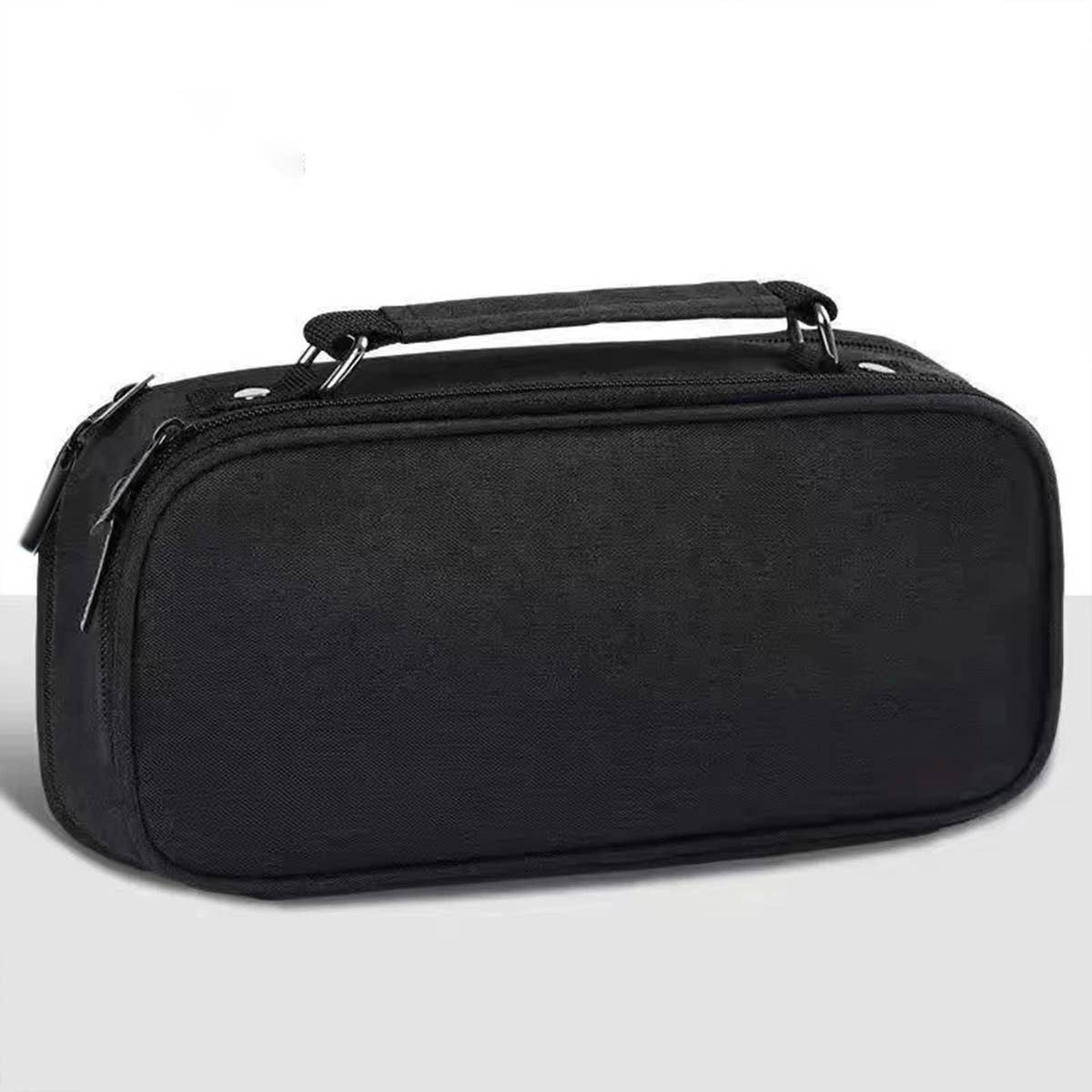 SIMPLE DOUBLE ZIPPER DOUBLE LAYER PENCIL POUCH_CWAB2812