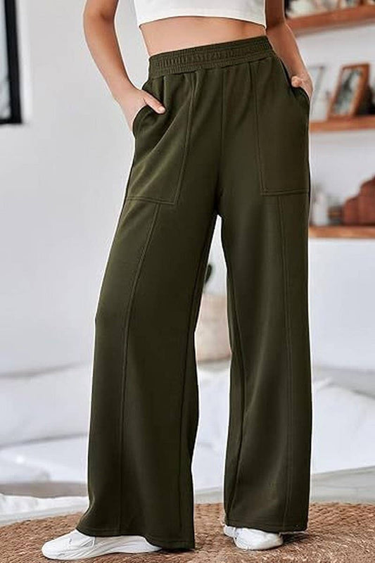 CWBLP1395_SOLID COLOR HIGH WAIST LOOSE WIDE LEG TROUSERS