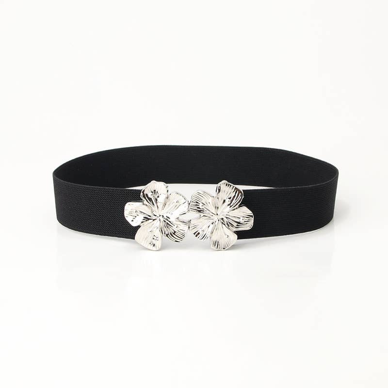Fashionable flower-buckle decorated belt
