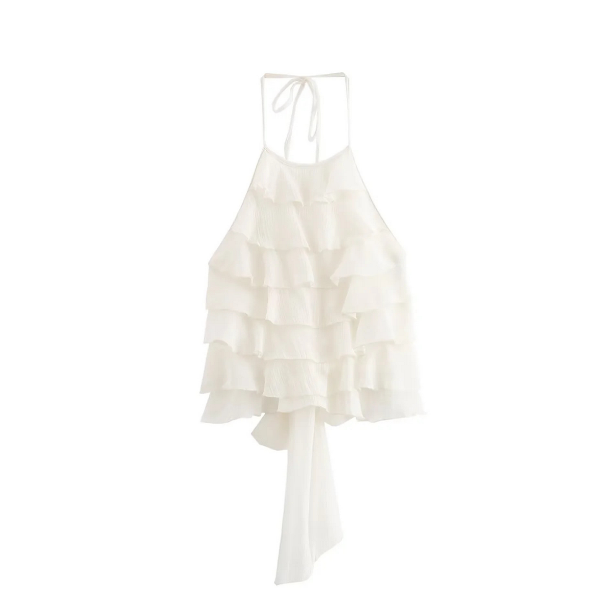 Halter Neck Layered Top ? French Summer Style