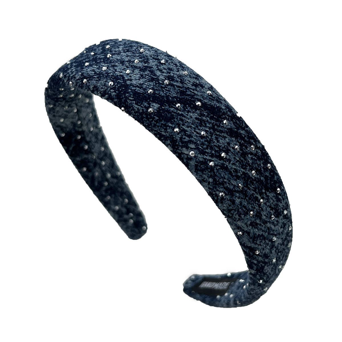 Denim Starry Puff Headband with Volume Sponge