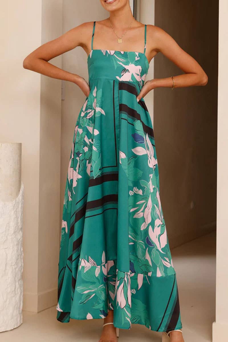 CWDMD5535_SUMMER SLEEVELESS SEXY A-LINE SUSPENDER DRESS