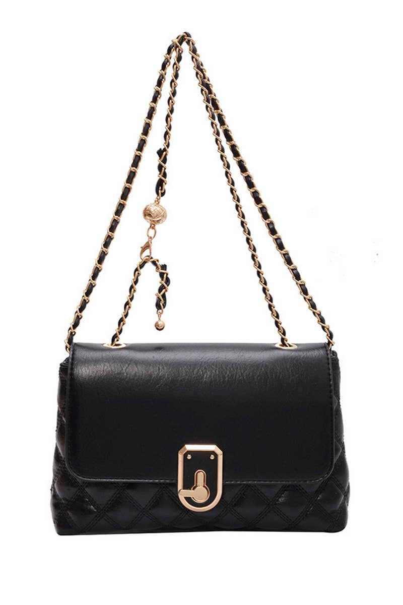 DOUBLE STRAP QUILTING WOMEN SHOULDER BAG_CWAB0534