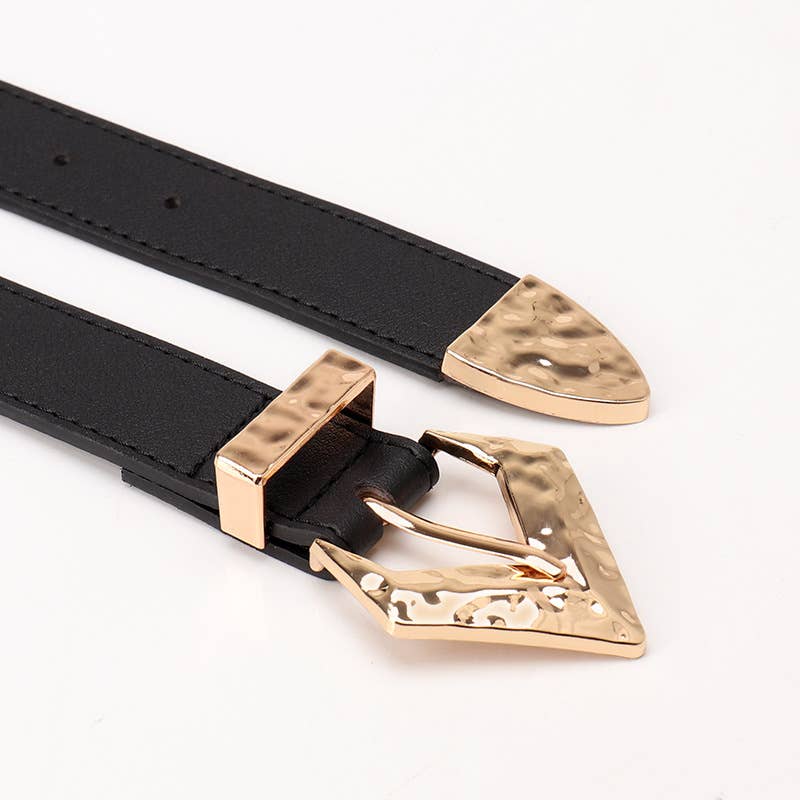 Retro simple and trendy alloy buckle belt