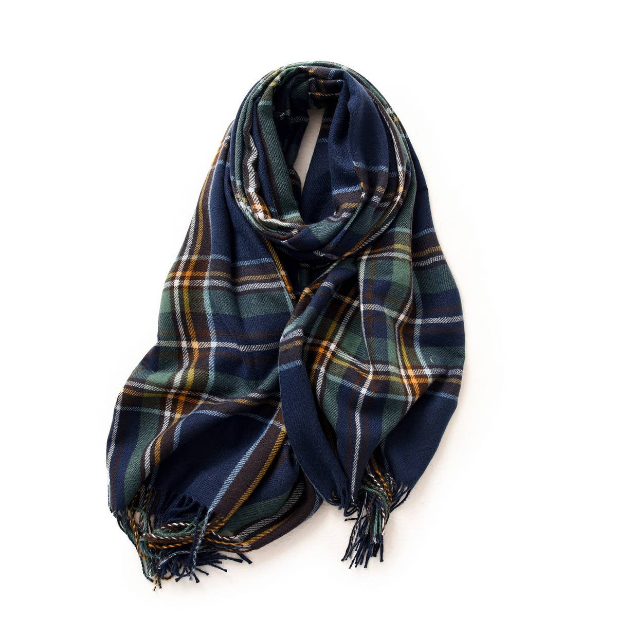 Plaid Winter Scarf for Women with Tassels, Warm_CWASC0186