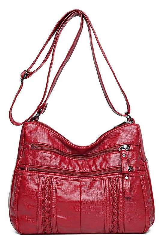 TEXTURE SOFT LEATHER MESSENGER BAG_CUAB0032