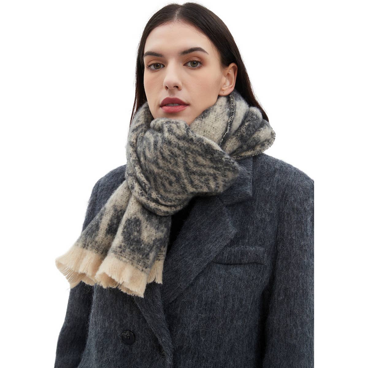 New Jacquard Leopard Print Scarf for Fall & Winter