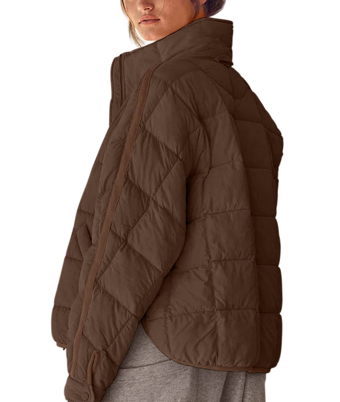 LIGHTWEIGHT ZIPPER COMPRESSIBLE SHORT DOWN JACKET