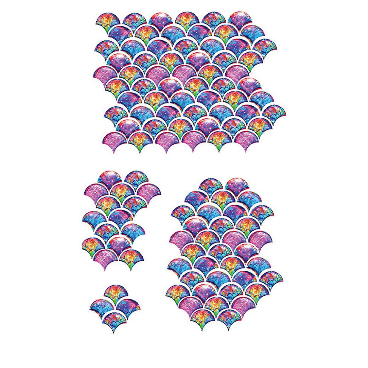 Summer Mermaid Scale Tattoo Stickers Waterproof_CWMM8368