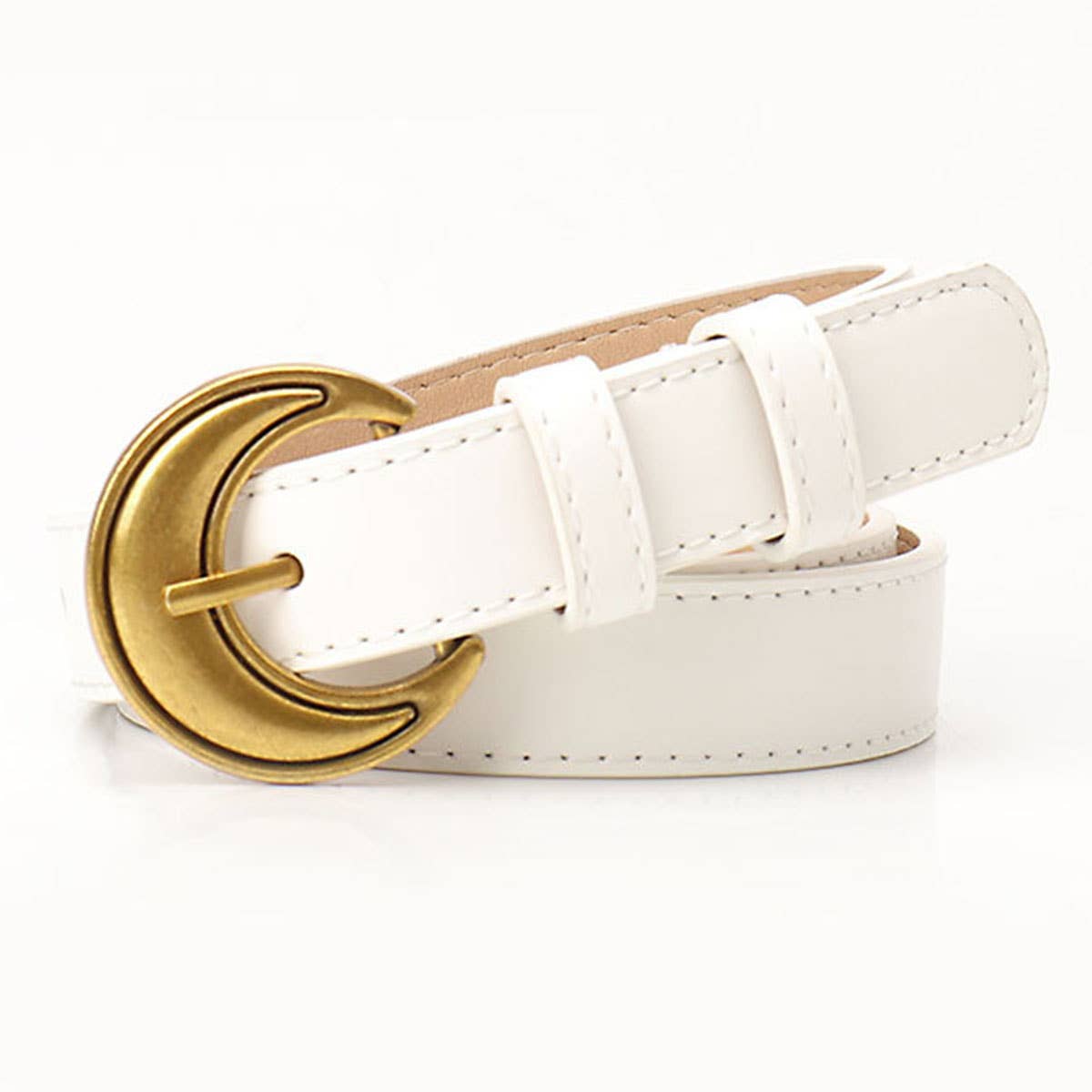 Ancient gold pin buckle crescent-shaped belt