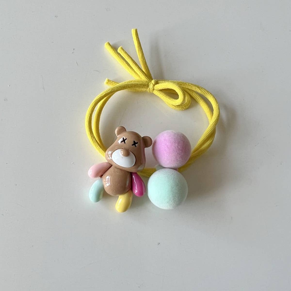 COLORFUL BEAR RUBBER BAND HAIR TIE