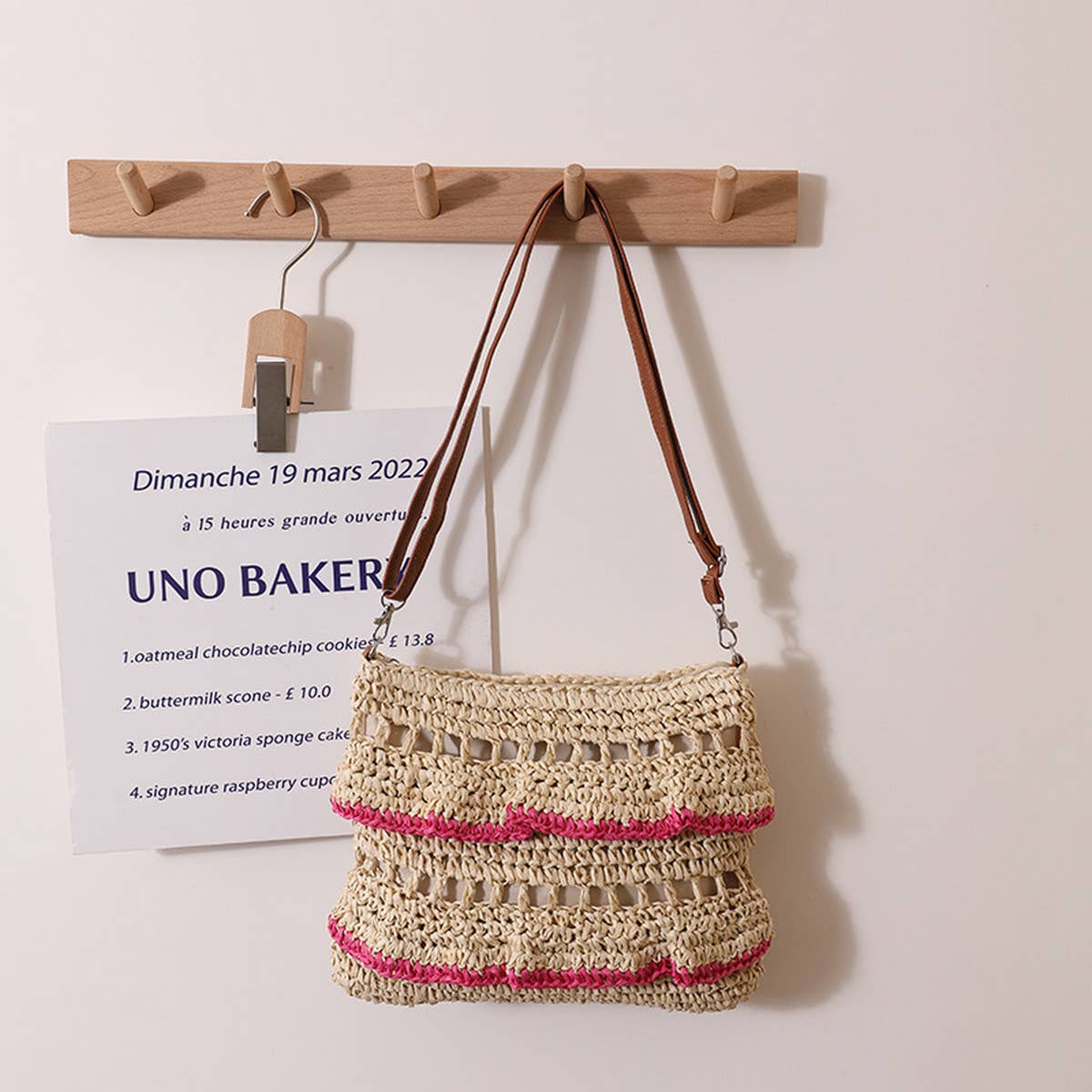 COLORFUL CROSSBODY LACE BEACH STRAW BAG_CWAB1885