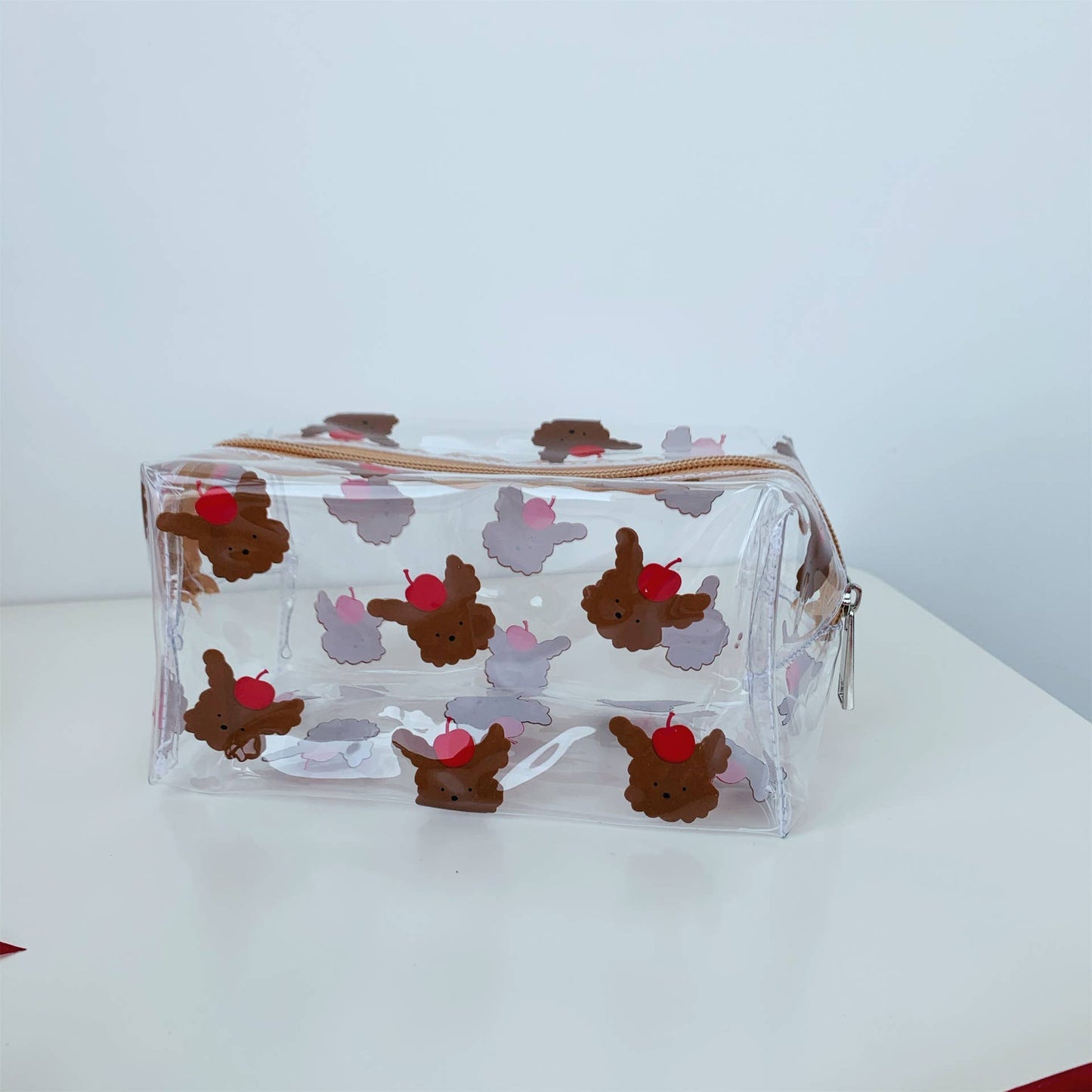 Transparent waterproof toiletry storage bag