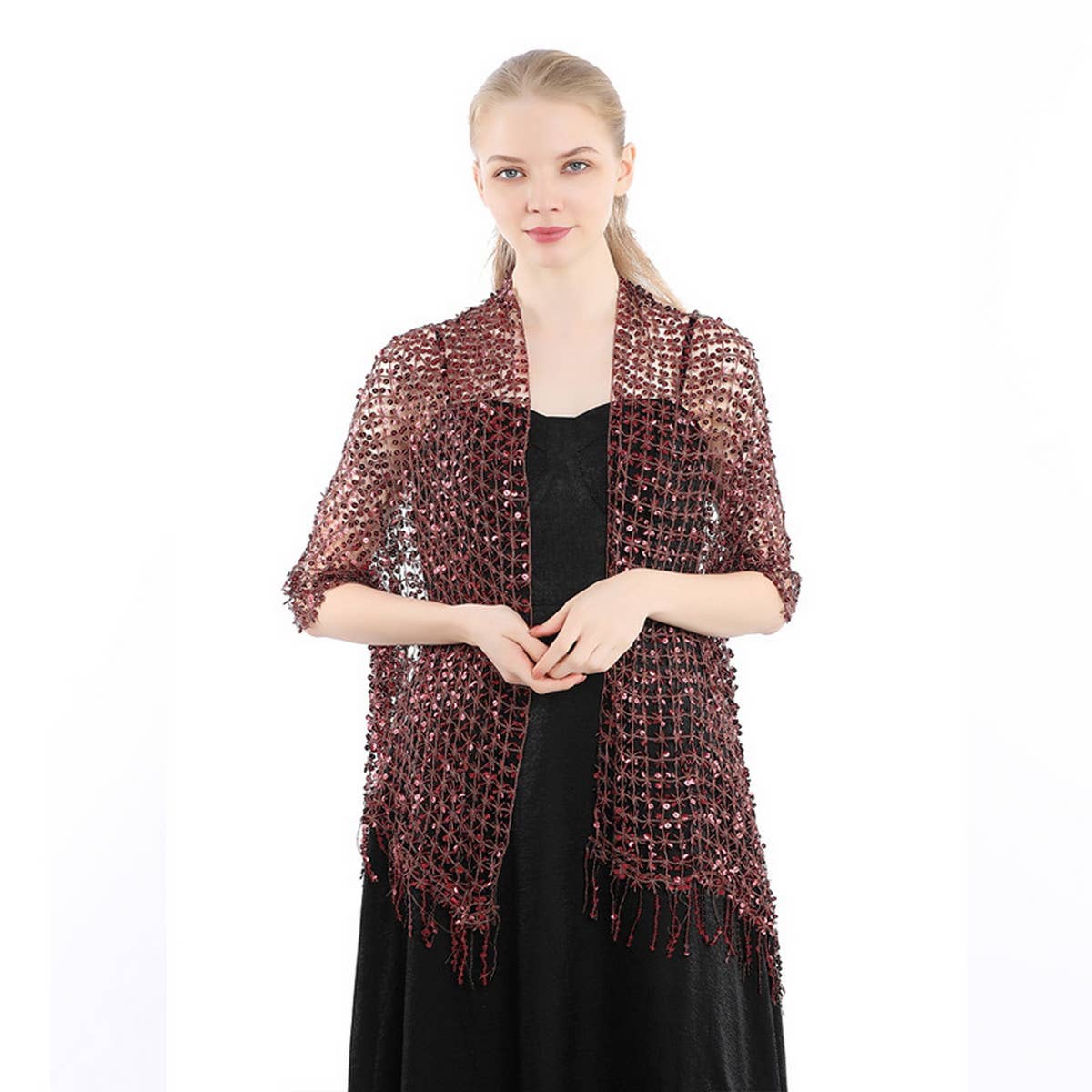 2024 NEW DINNER SEQUIN EMBROIDERY TASSEL SHAWL_CWASC1081