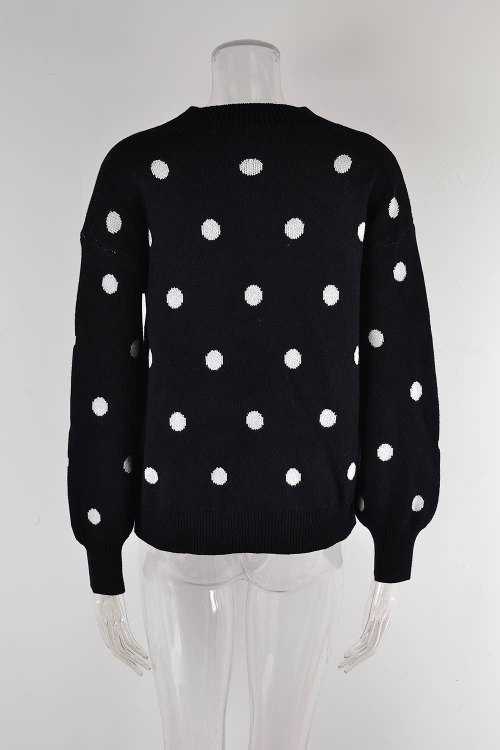 SWEATER KNIT SWEATER POLKA DOT PULLOVER SWEATER
