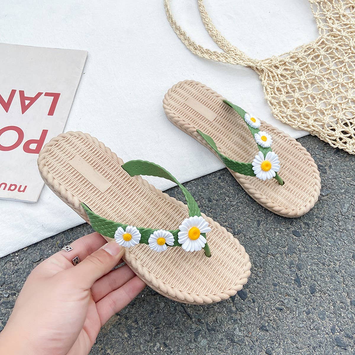 SUNFLOWER FLOWER SUMMER BEACH FLIP FLOPS