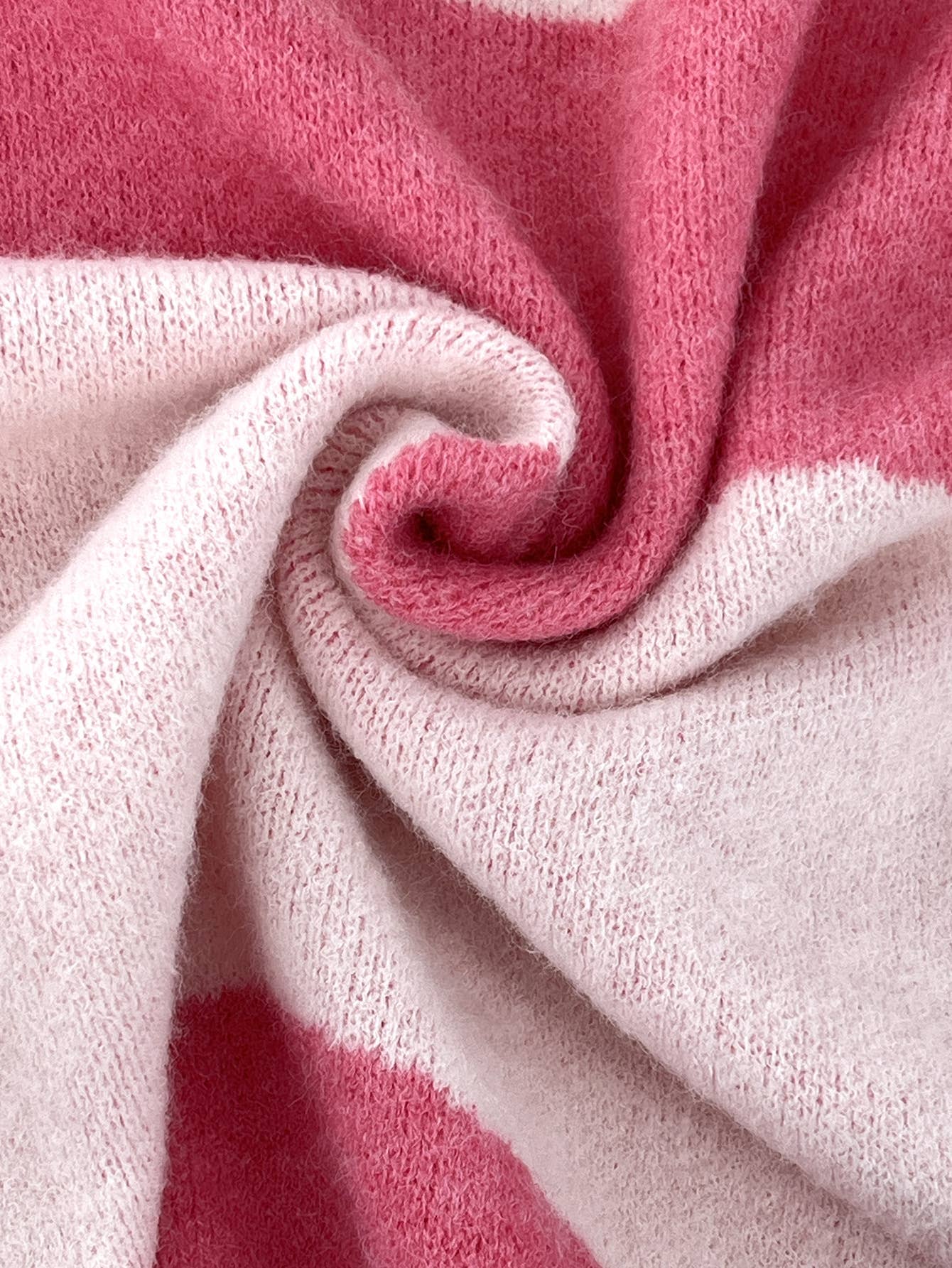 SWEET WIND COLOR MATCHING KNITWEAR LADY