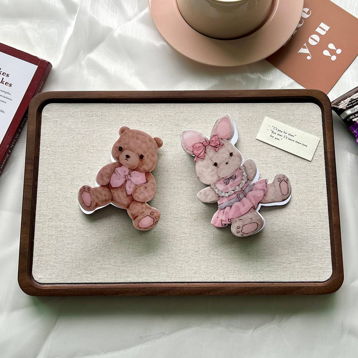 Pink Bear Claw Clip Cute Acrylic Hair Accessory_CWAHA6017