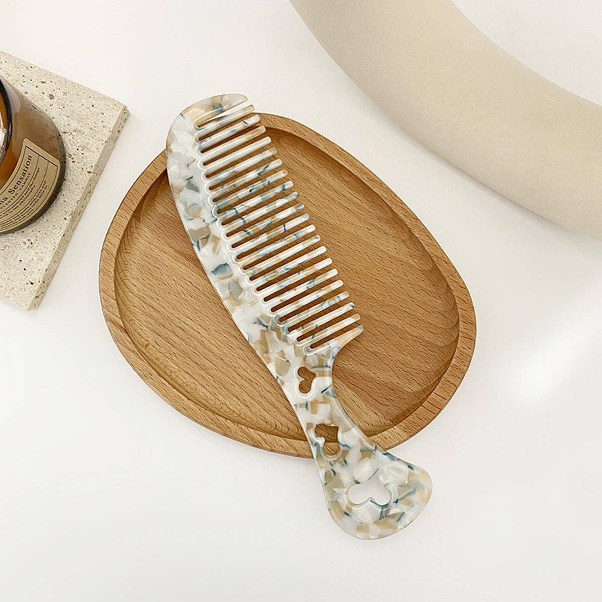 Vintage Acetate Heart Comb for Hair & Makeup