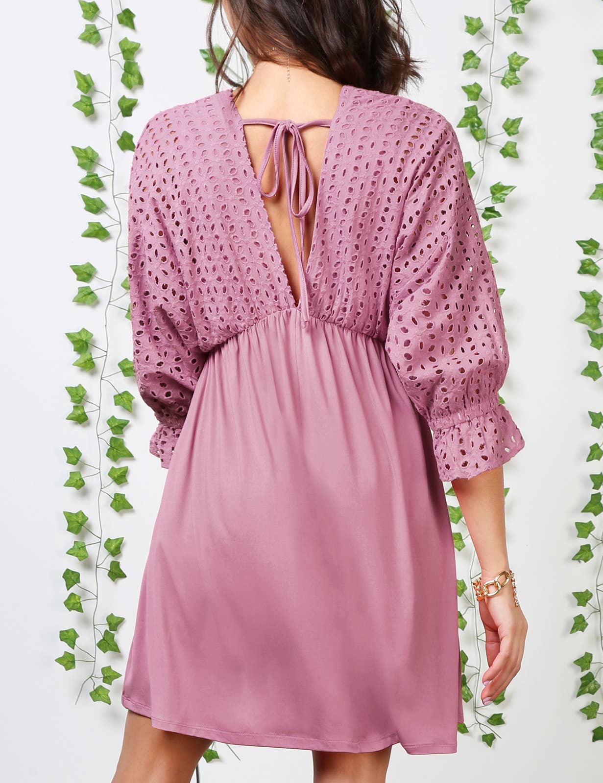 WOMEN DEEP V LOOSE SHORT DRESS_CWDSD10367