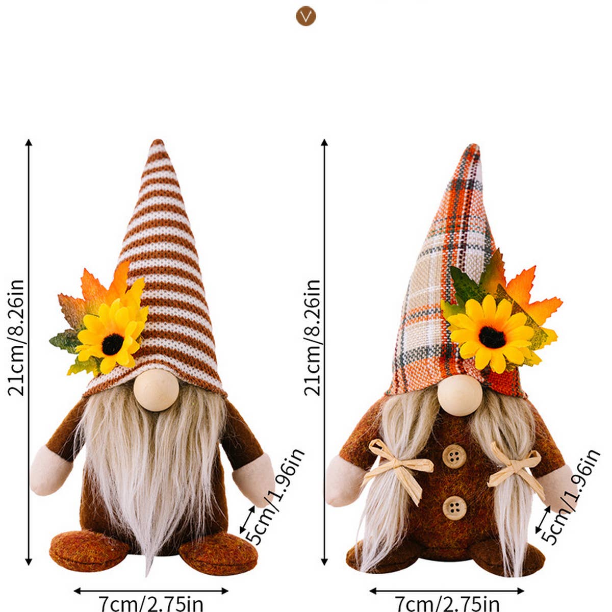 THANKSGIVING SUNFLOWER MAPLE LEAF DOLL PENDANT