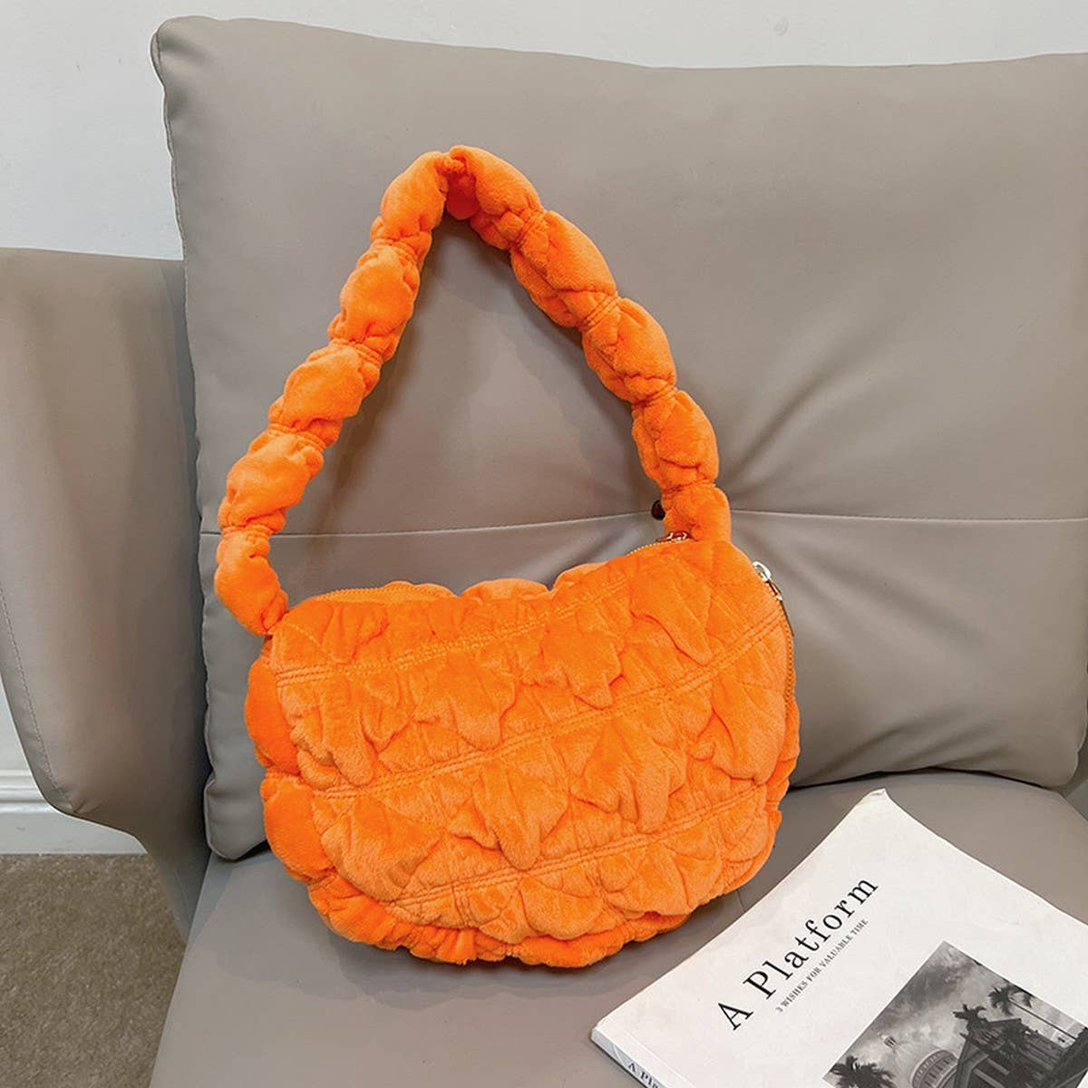 Plush Velvet Cloud Bag Women Shoulder Crossbody_CUAB00562